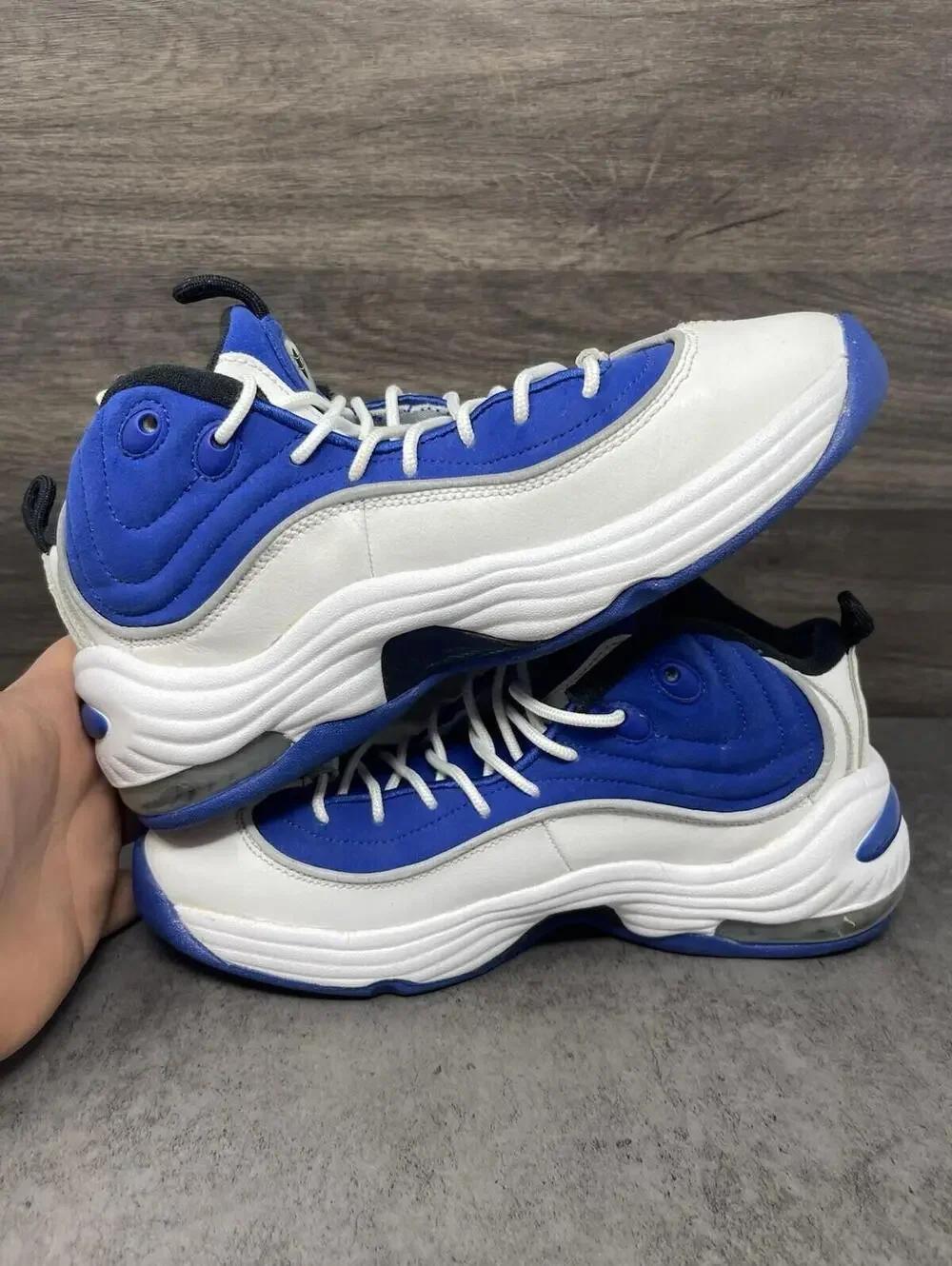 Nike Air Penny 2 Sneakers Kids Size 7Y GS Blue White Atlantic